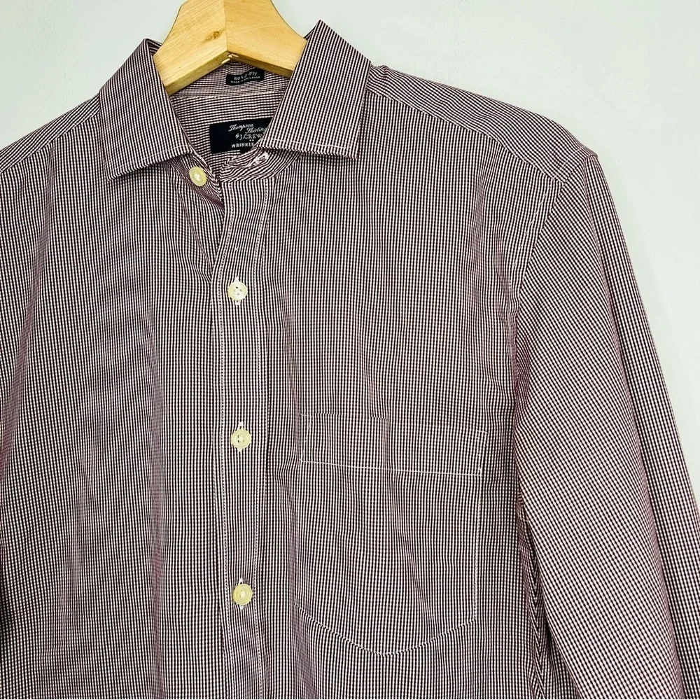 J. Crew Thompson Shirtings 80’s 2-Ply Wrinkle Free Button Up Small